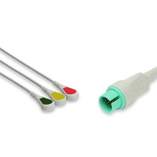 Kabel kompletny EKG do Spacelabs, 3 odprowadzenia, zatrzask, wtyk 17 pin